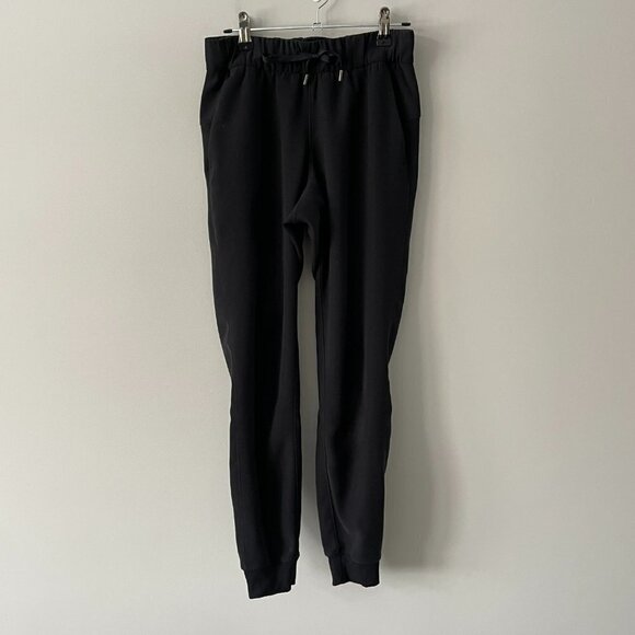 Lululemon On The Fly Jogger Pull On Mid Rise Drawcord Waist Casual Black 2 - Picture 2 of 7